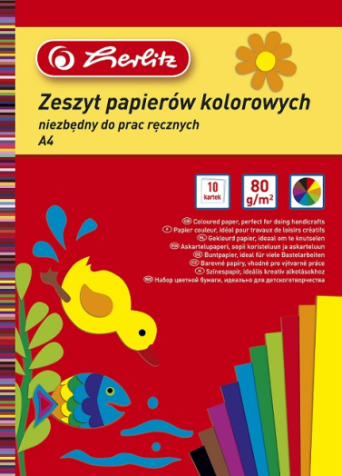 Herlitz kivágópapír fényes 10 lap