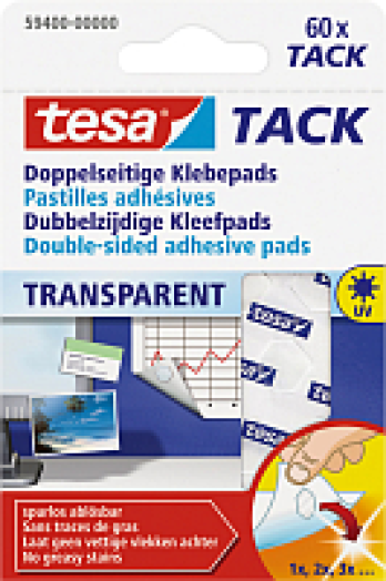 Tesa Tack kétoldalas ragasztó- pont átlátszó 60 db