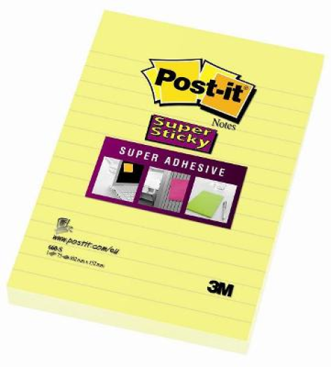 Post-it SuperS jtömb 102x152mm