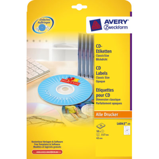 Avery DVD etikett
