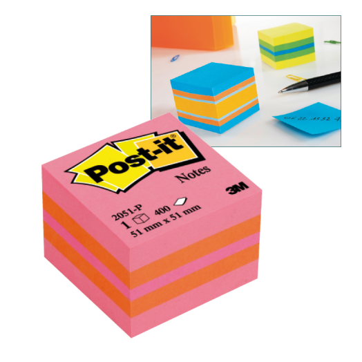 Post-it mini öntapadó kockatömb 51x51 mm