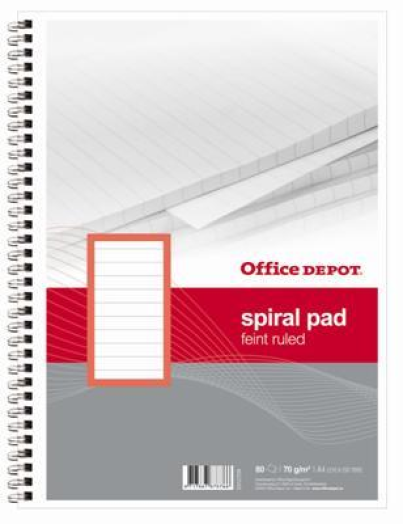 Office Depot lefűzhető spirálfüzet A4+