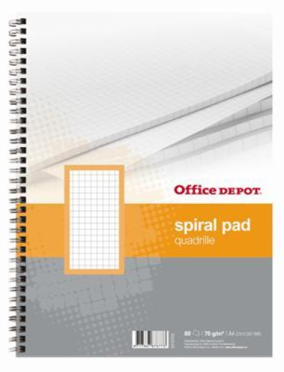 Office Depot lefűzhető spirálfüzet A4+
