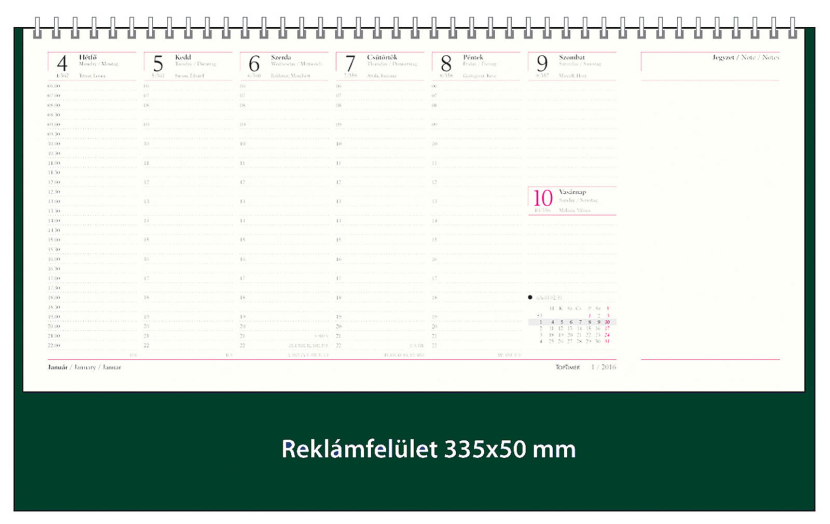 TopTimer asztali naptár T051 álló