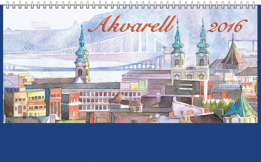 TopTimer Akvarell T054 képes asztali naptár álló