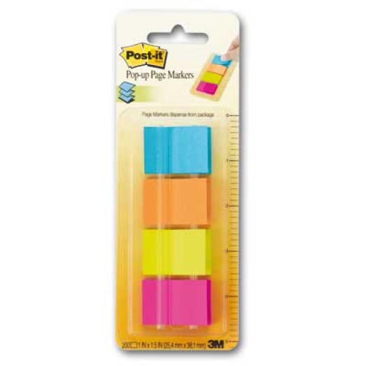 Post-it egykezes Z-jelölőlap vegyes színek 4 db/cs