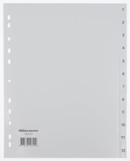 Office Depot műanyag maxi regiszter A4+