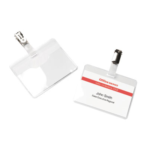Office Depot klippes névkitűző 90x60 mm