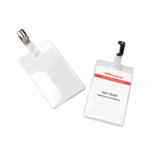 Office Depot klippes névkitűző 90x60 mm