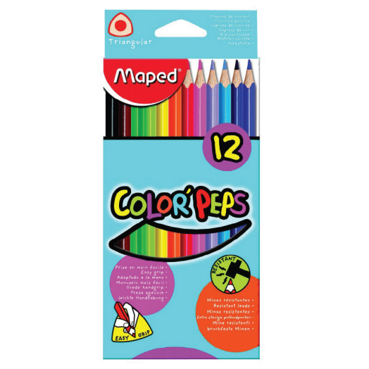 Maped 'Color Peps' Színes ceruza+hegyező 12 db-os