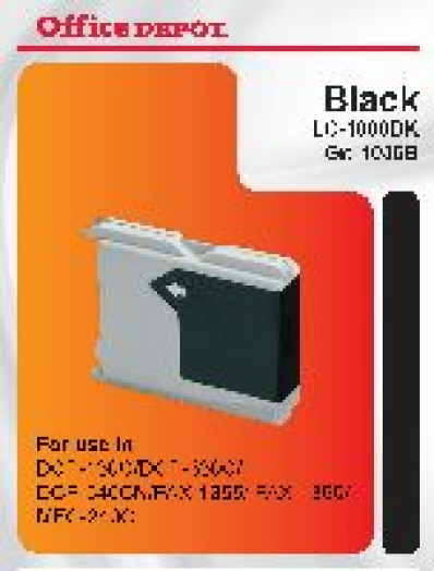 Office Depot Brother LC1000BK kompatibilis patron, fekete