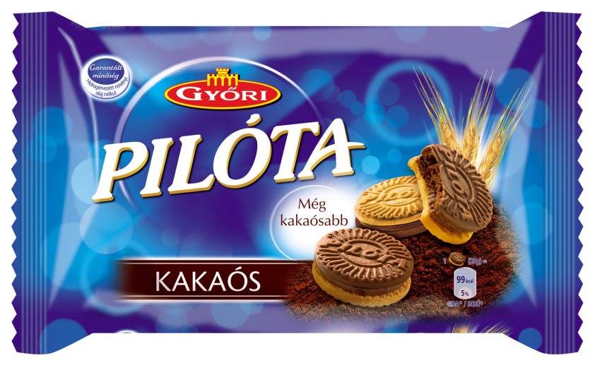 Pilóta keksz kakaós
