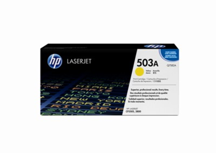 HP Q7582A toner, sárga