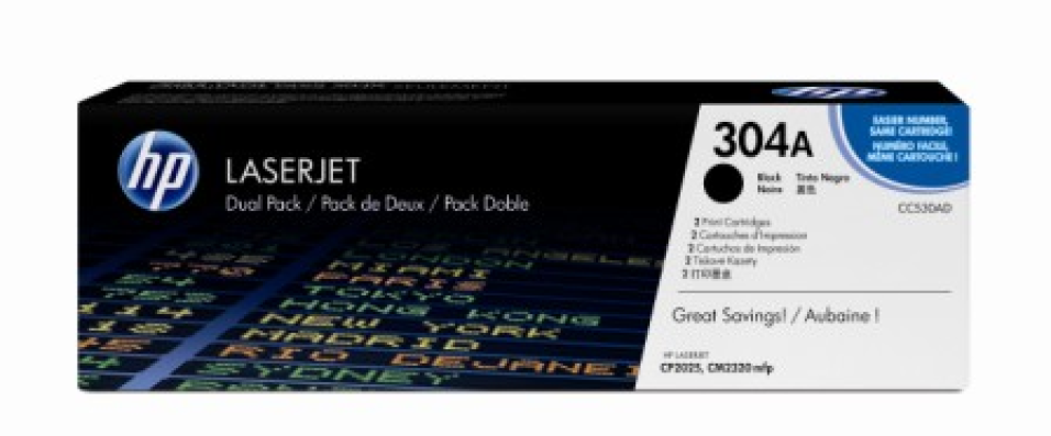 HP CC530AD toner dupla, fekete