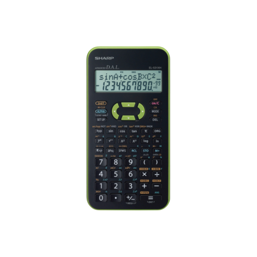 Sharp EL-531 tudományos számológép, zöld