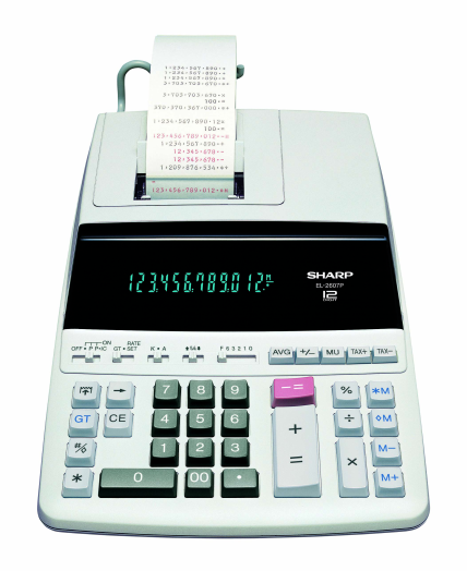 Sharp EL-2607-PGY szalagos számológép