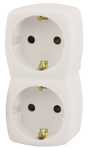 Emos hálózati elosztó adapter 2piskóta+1euro aljzat