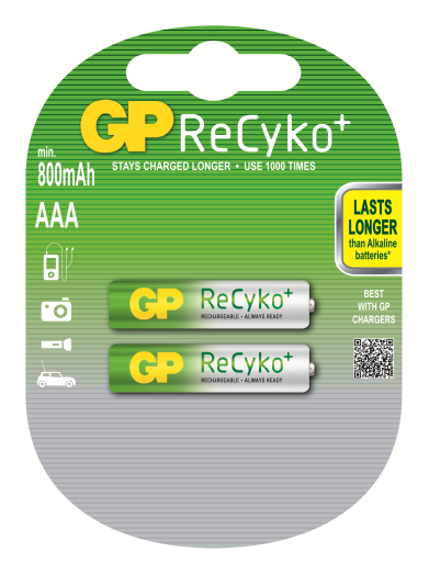 GP Recyko tölthető elem 2db/blister
