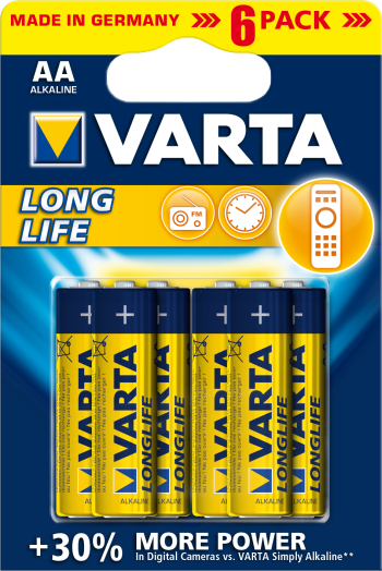 Varta LONGLIFE EXTRA AA ceruza tartós elem, 4+2db/cs