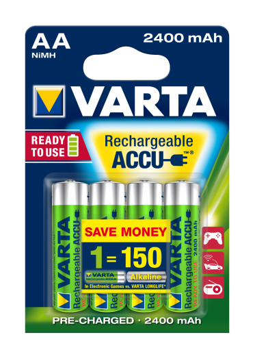 Varta power AA ceruza akku 4db/cs, 2400mAh