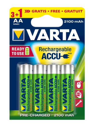 Varta Longlife AA ceruza akku, 3+1db/cs, 2100mAh