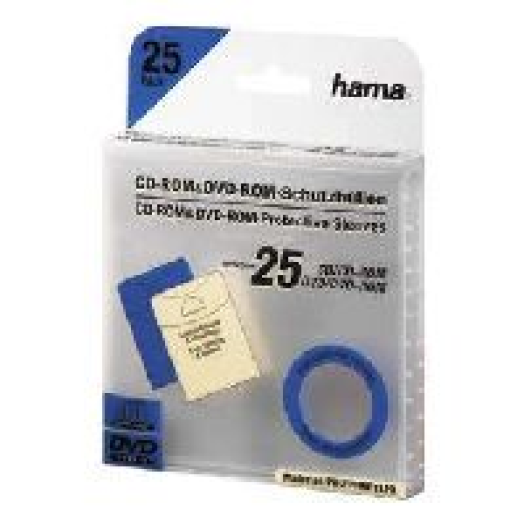 Hama műanyag CD tasak, 25db/cs, átlátszó