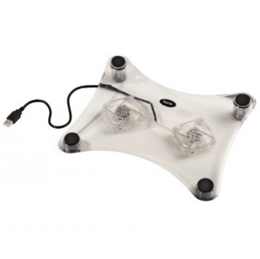 Hama 2 ventilátoros átlátszó notebook hűtőpad