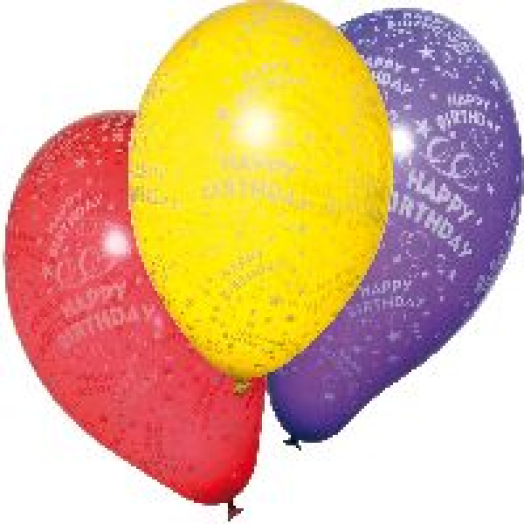 Happy Birthday léggömb 10 db