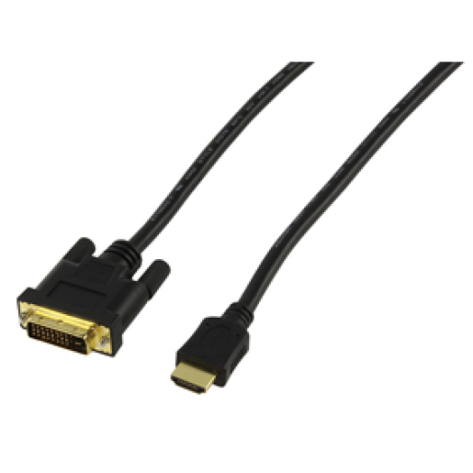 kábel HDMI-DVI 5M ARANYOZOTT
