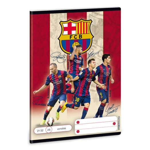 FC Barcelona fotós A5 vonalas füzet 21-32