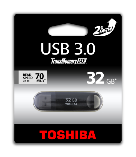 Toshiba 32GB USB memória fekete, 3.0, 'Suzaku'