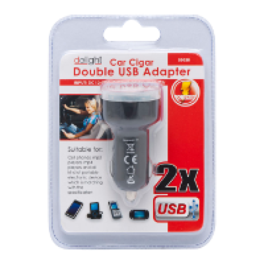 55028 2XUSB szivargyújtó adapter