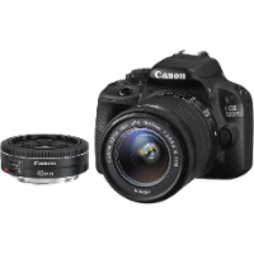 EOS 100D + 18-55 mm IS STM + 40 STM Kit