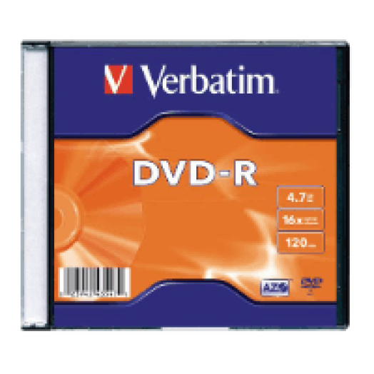 DVD-R lemez 4,7 GB 16x, vékony tok AZO