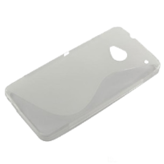 HTC One Mini szilikon hátlap átlátszó fehér
