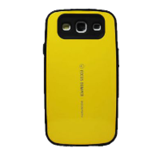 Galaxy S3 ütésálló műanyag sárga hátlap