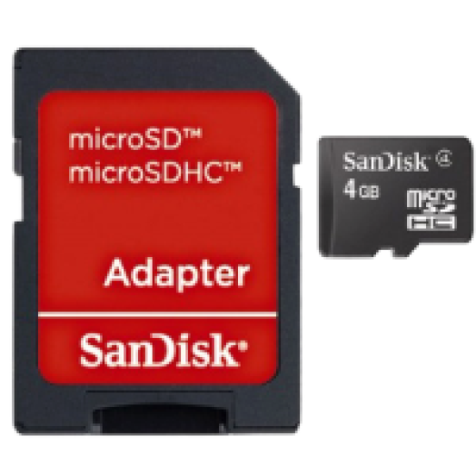 MicroSDHC 4GB kártya+adapter