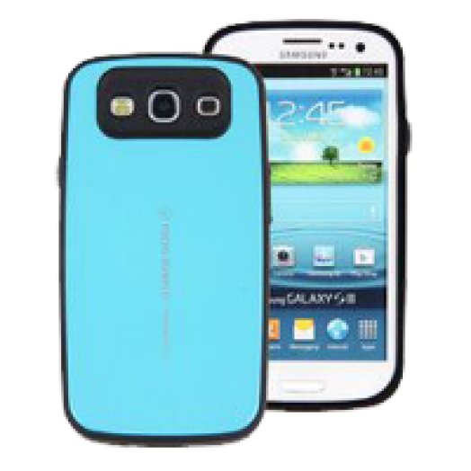 Galaxy S3 ütésálló műanyag kék hátlap