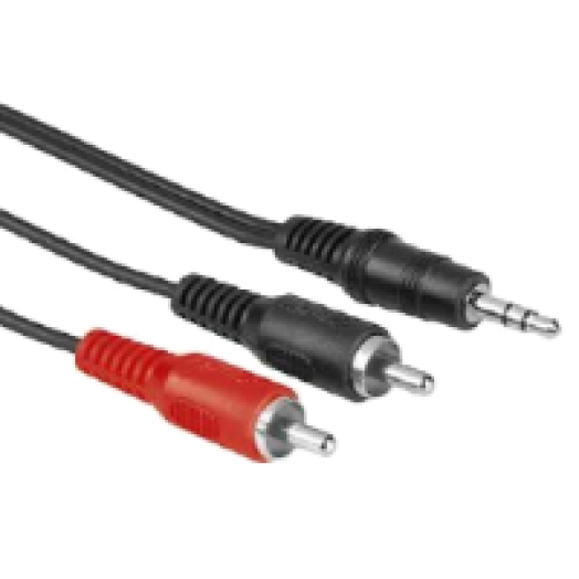 43333 3,5 mm jack apa - 2 x RCA apa kábel 2 m