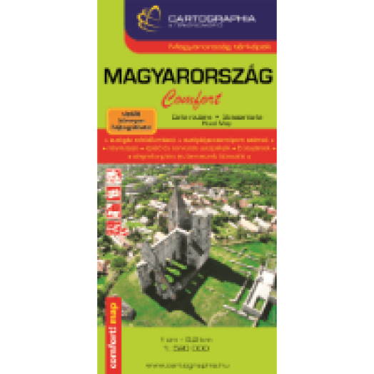 Magyarország Comfort térkép, 1:520000 - vízálló, könnyen hajtogatható