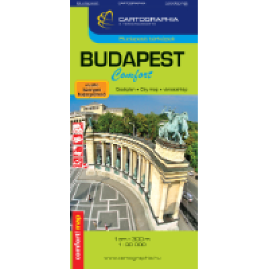 Budapest Comfort térkép, 1:30000 - vízálló, könnyen hajtogatható