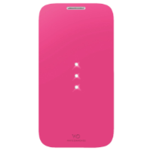 Crystal Booklet Samsung Galaxy S4 mini pink bőr Flip Cover tok