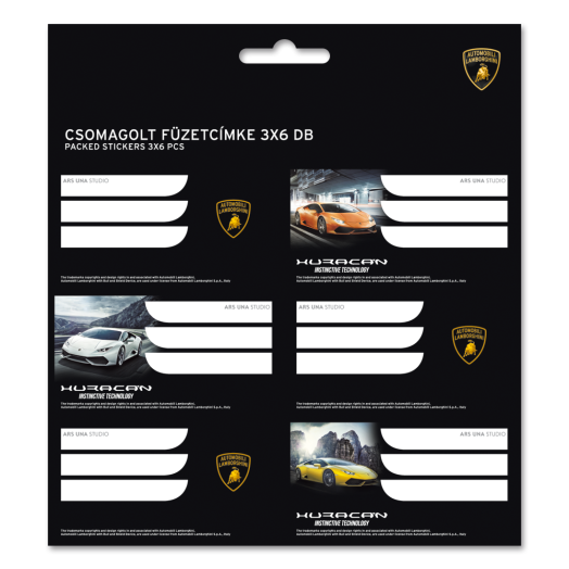 Lamborghini füzetcímke 18db/csomag