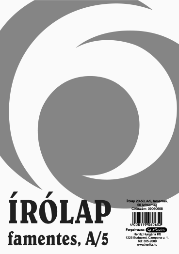 Herlitz félfam írólap 10-50