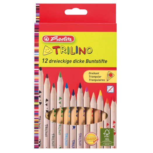 Herlitz Trilino színesceruza vastag 12 szín