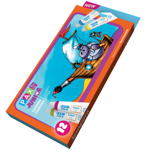 Pax Junior tempera 6 ml 12 színű készlet