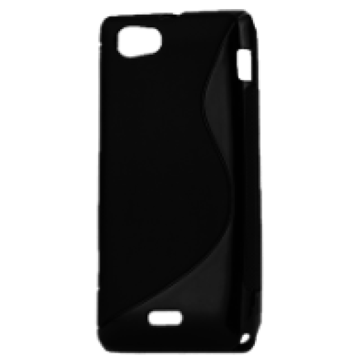 Sony Xperia J fekete szilikon hátlap