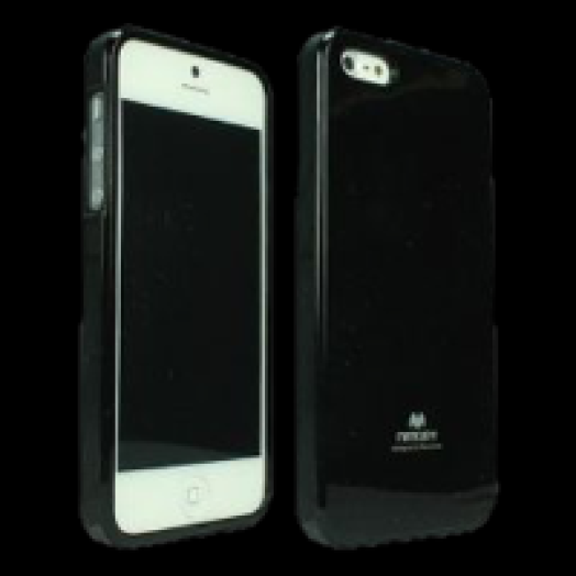 Jelly iPhone 5/5S szilikon fekete hátlap
