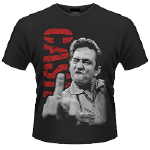 Johnny Cash - The Bird - Red T-Shirt M