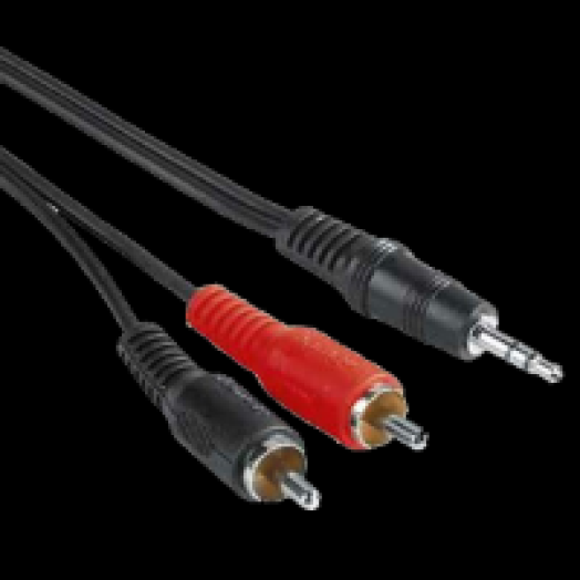 43343 3,5mm jack apa - 2xRCA apa kábel, 5m